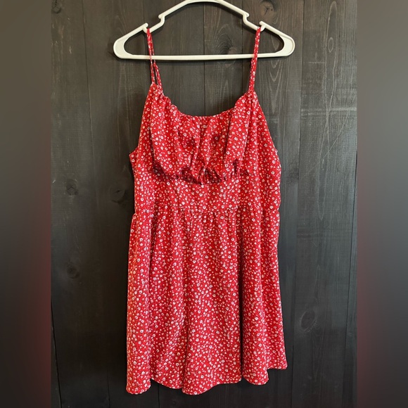 SHEIN Red Floral Curve Dress - Picture 1 of 3